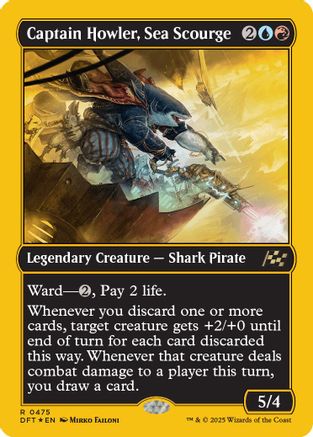 Captain Howler, Sea Scourge (First-Place Foil) Foil (475) - Aetherdrift | Silver Goblin