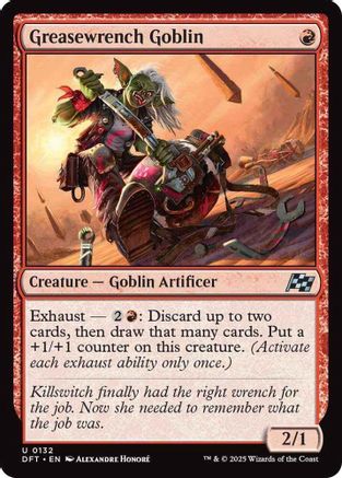 Greasewrench Goblin Foil (132) - Aetherdrift | Silver Goblin