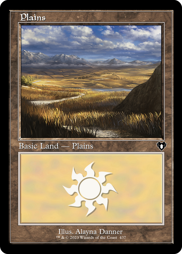 Plains (437) (Retro) [Commander Masters] | Silver Goblin