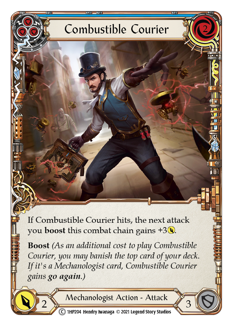 Combustible Courier (Blue) [1HP204] (History Pack 1) | Silver Goblin