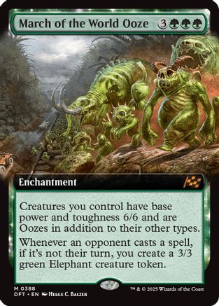 March of the World Ooze (Extended Art) Foil (388) - Aetherdrift | Silver Goblin