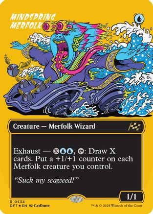 Mindspring Merfolk (Borderless) (First-Place Foil) Foil (534) - Aetherdrift | Silver Goblin