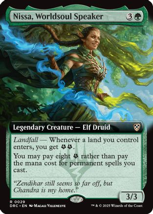 Nissa, Worldsoul Speaker (Extended Art) (029) - Commander: Aetherdrift | Silver Goblin