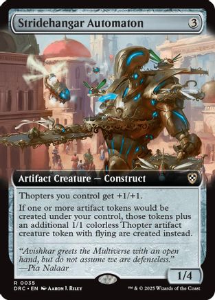 Stridehangar Automaton (Extended Art) (035) - Commander: Aetherdrift | Silver Goblin