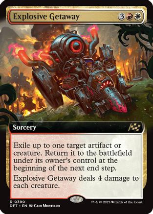 Explosive Getaway (Extended Art) Foil (390) - Aetherdrift | Silver Goblin