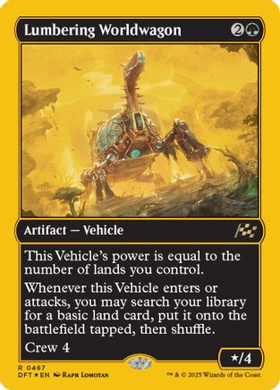 Lumbering Worldwagon (First-Place Foil) Foil (467) - Aetherdrift | Silver Goblin