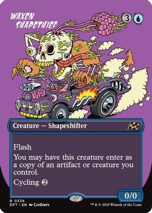 Waxen Shapethief (Borderless) Foil (336) - Aetherdrift | Silver Goblin