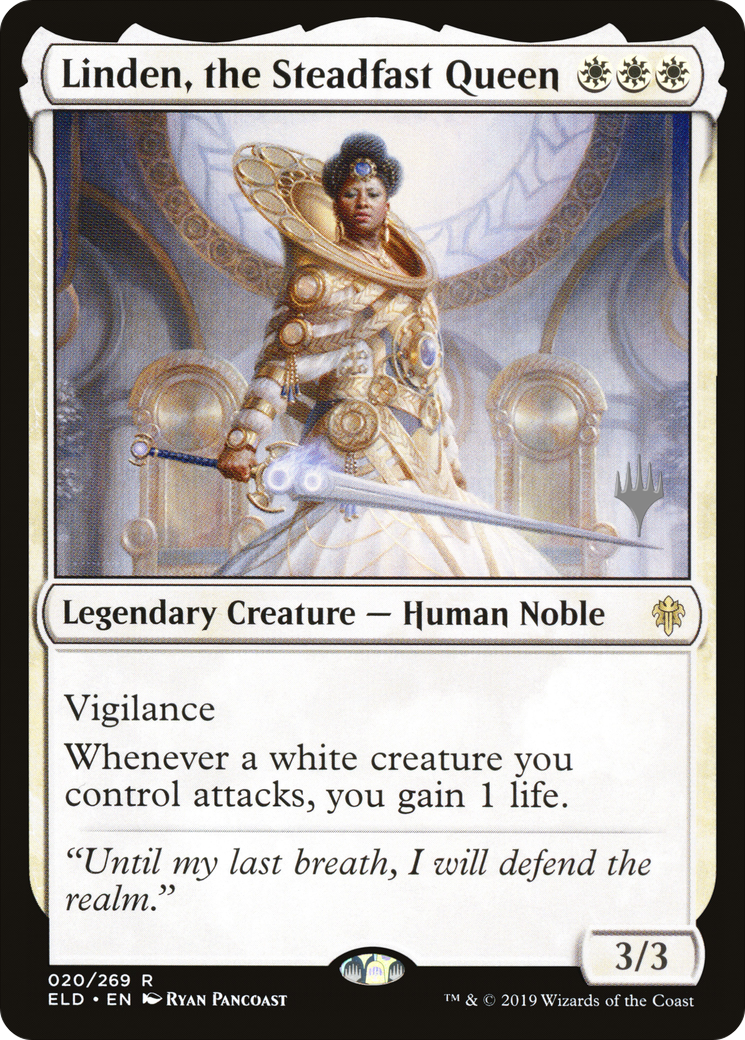 Linden, the Steadfast Queen (20p) Foil - Throne of Eldraine Promos