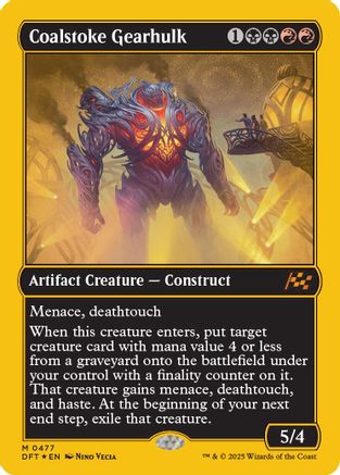 Coalstoke Gearhulk (First-Place Foil) Foil (477) - Aetherdrift | Silver Goblin