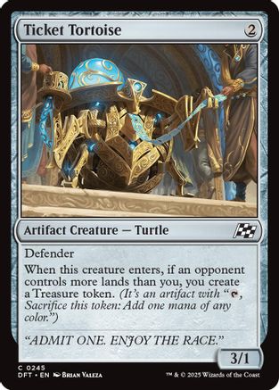 Ticket Tortoise Foil (245) - Aetherdrift | Silver Goblin