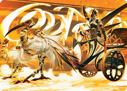 Skyseer's Chariot Art Card (Gold-Stamped Signature) (035) - Art Series: Aetherdrift | Silver Goblin