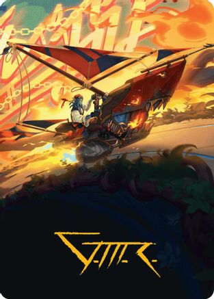 Boosted Sloop Art Card (Gold-Stamped Signature) (047) - Art Series: Aetherdrift | Silver Goblin