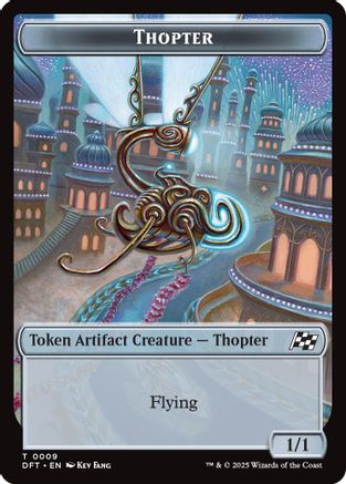 Thopter (0009) // Treasure Double-Sided Token (9 // 11) - Aetherdrift | Silver Goblin