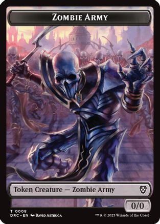 Zombie Army // Zombie Warrior Double-Sided Token Foil (8 // 9) - Commander: Aetherdrift | Silver Goblin