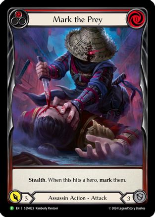 Mark the Prey (Red) (GEM023) Rainbow Foil - GEM Pack 1