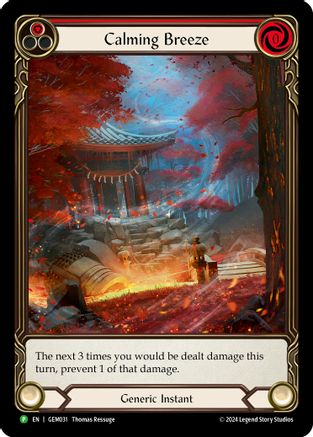 Calming Breeze (Red) (GEM031) Rainbow Foil - GEM Pack 1
