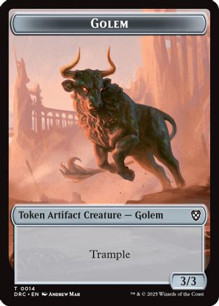 Golem (0014) // Thopter (0010) Double-Sided Token (14 // 10) - Commander: Aetherdrift | Silver Goblin