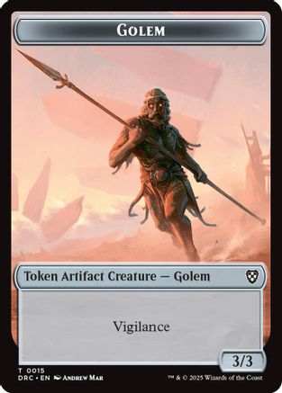 Golem (0015) // Thopter (0009) Double-Sided Token (15 // 9) - Commander: Aetherdrift | Silver Goblin