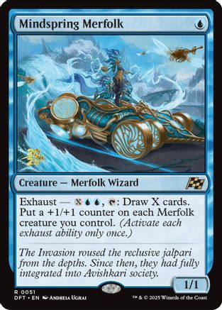 Mindspring Merfolk (Prerelease) (051) Foil - Aetherdrift
