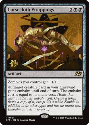 Cursecloth Wrappings (081) Foil - Prerelease Cards