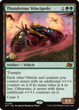 Thunderous Velocipede (183) Foil - Prerelease Cards