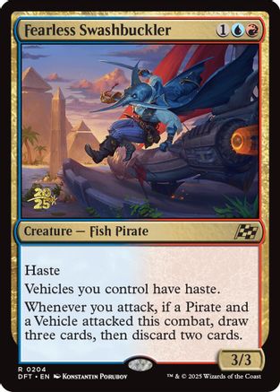 Fearless Swashbuckler (Prerelease) (204) Foil - Aetherdrift
