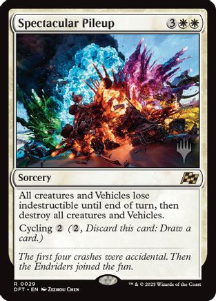 Spectacular Pileup Foil (029) - Promo Pack: Aetherdrift | Silver Goblin