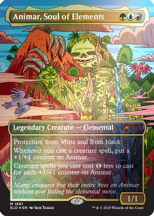 Animar, Soul of Elements (Rainbow Foil) (SLD1891)  - Secret Lair Drop Series | Silver Goblin