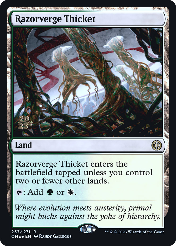 Razorverge Thicket (257) Foil - Phyrexia: All Will Be One Promos