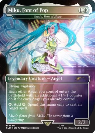 Miku, Font of Pop – Giada, Font of Hope (1586) Foil - Secret Lair Drop Series