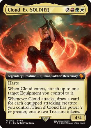 Cloud, Ex-SOLDIER (Extended Art) (168) - Commander: FINAL FANTASY | Silver Goblin