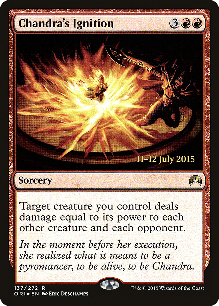 Chandra's Ignition [Magic Origins Prerelease Promos] | Silver Goblin