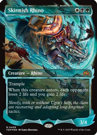 Skirmish Rhino (Showcase) (408) Foil - Tarkir: Dragonstorm
