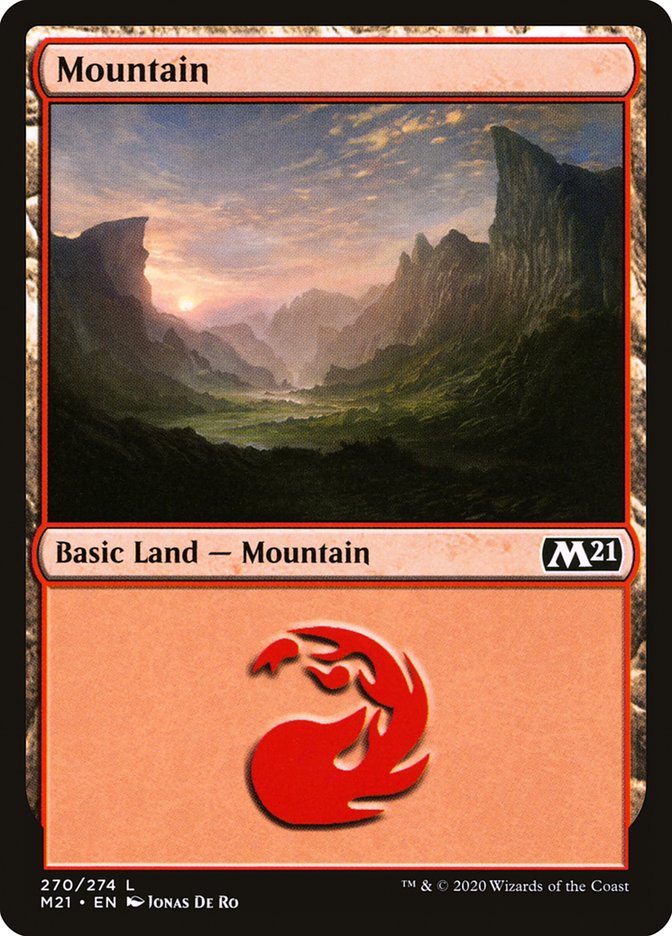 Mountain (270) [Core Set 2021] | Silver Goblin