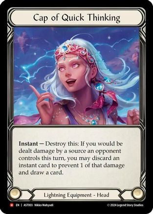 Cap of Quick Thinking (AST003) Rainbow Foil - Armory Deck: Aurora
