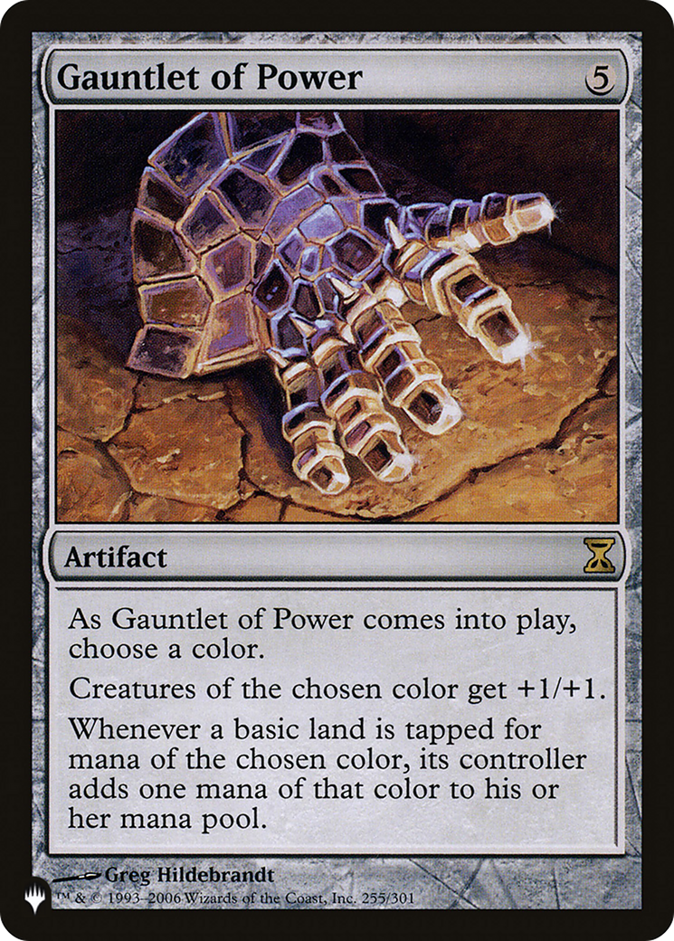 Gauntlet of Power (TSP-255) - The List