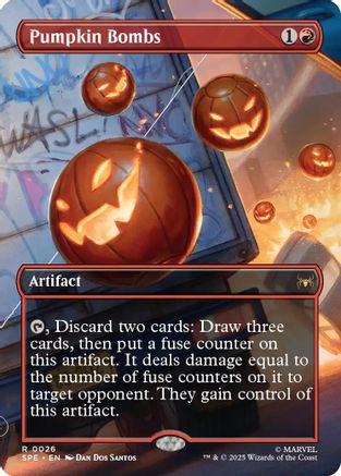 Pumpkin Bombs (Borderless) (026) Foil - Marvel's Spider-Man: Eternal-Legal