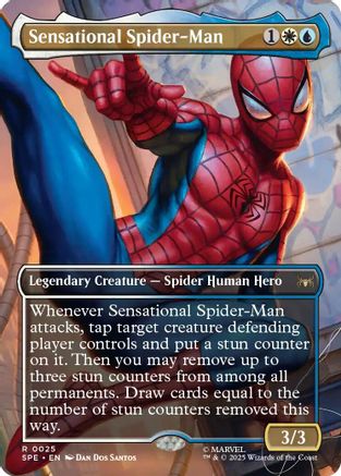 Sensational Spider-Man (Borderless) (025) Foil - Marvel's Spider-Man: Eternal-Legal