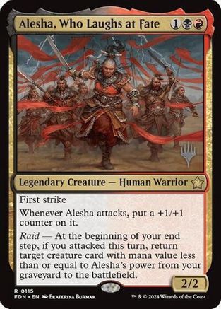 Alesha, Who Laughs at Fate Foil (115) - Promo Pack: Aetherdrift