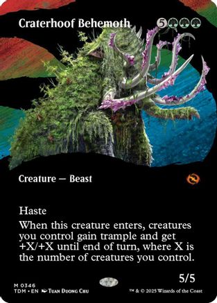 Craterhoof Behemoth (Borderless) (346) Foil - Tarkir: Dragonstorm