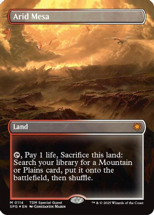 Arid Mesa (Borderless) (Dragonscale Foil) (114) Foil - Special Guests