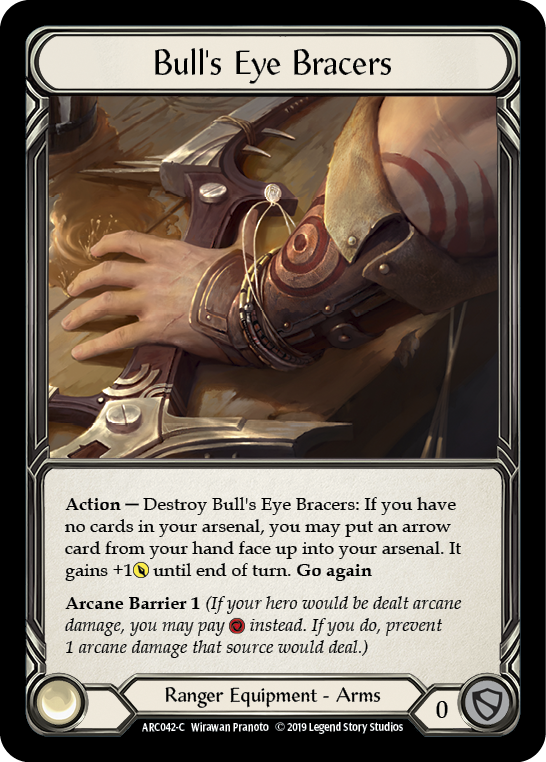 Bull's Eye Bracers [ARC042-C] (Arcane Rising)  1st Edition Cold Foil | Silver Goblin