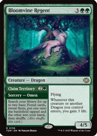 Bloomvine Regent // Claim Territory (136) - Tarkir: Dragonstorm