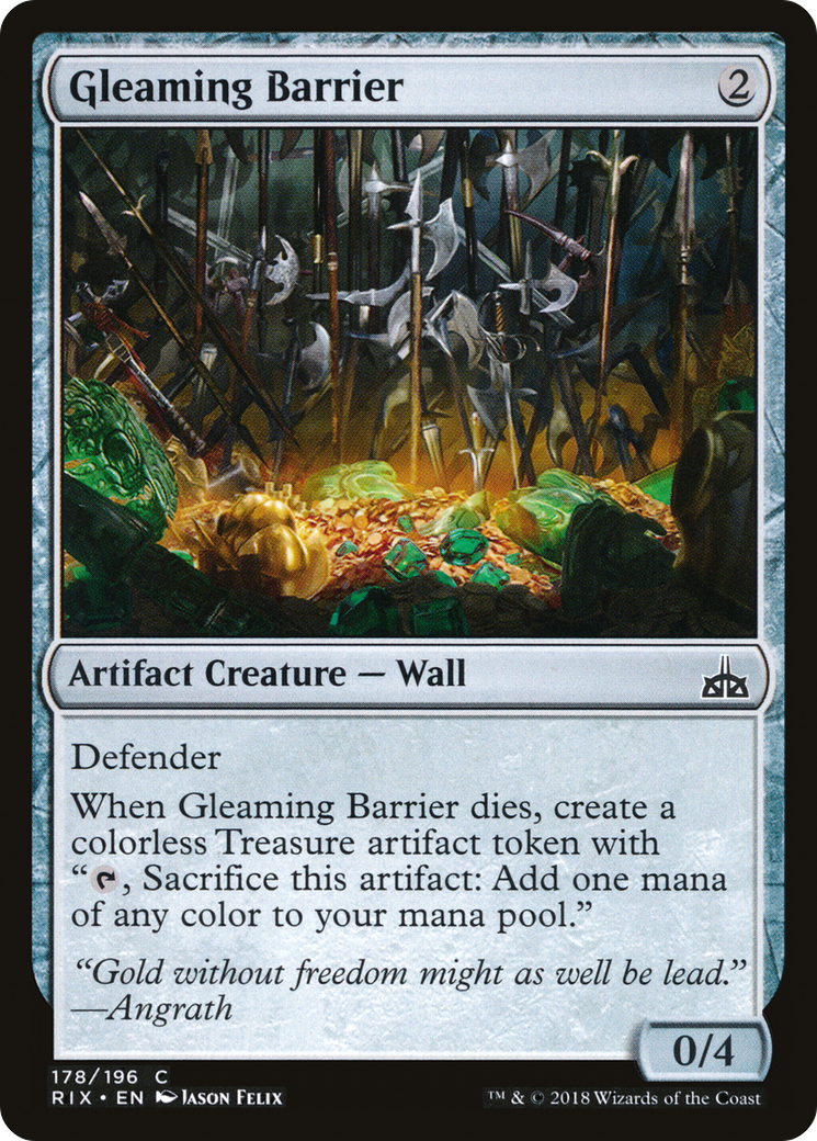 Gleaming Barrier (178) Foil - Rivals of Ixalan