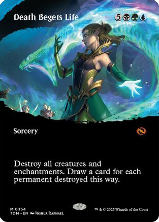 Death Begets Life (Borderless) (354) Foil - Tarkir: Dragonstorm