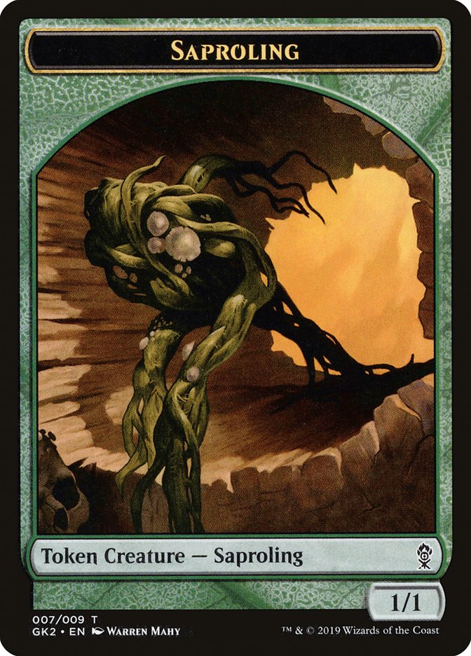 Saproling // Wurm Double-Sided Token [Ravnica Allegiance Guild Kit Tokens] | Silver Goblin