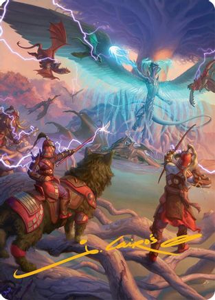 All-Out Assault Art Card (50/54) (Gold-Stamped Signature) (050) - Art Series: Tarkir: Dragonstorm