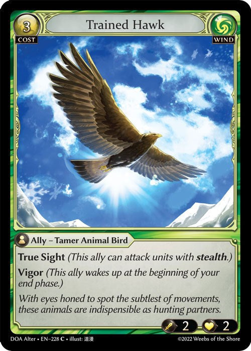 Trained Hawk (228) [Dawn of Ashes: Alter Edition] Foil