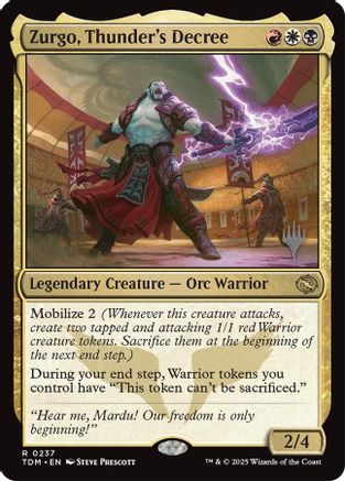 Zurgo, Thunder's Decree (Promo Pack) (237) Foil - Tarkir: Dragonstorm
