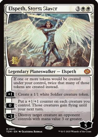 Elspeth, Storm Slayer (Prerelease) (011) Foil - Tarkir: Dragonstorm